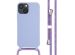 iMoshion ﻿Coque en silicone avec cordon iPhone 13 Mini - Violet