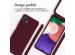 imoshion ﻿Coque en silicone avec cordon Samsung Galaxy A22 (5G) - Rouge foncé