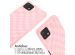 imoshion Coque design en silicone avec cordon Samsung Galaxy A22 (5G) - Retro Pink