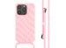 imoshion Coque design en silicone avec cordon iPhone 14 Pro - Retro Pink