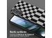 Selencia ﻿Coque design en silicone avec cordon amovible Samsung Galaxy S21 - Irregular Check Black