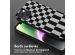 Selencia ﻿Coque design en silicone avec cordon amovible iPhone 14 - Irregular Check Black