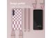 Selencia ﻿Coque design en silicone avec cordon amovible Samsung Galaxy A34 (5G) - Irregular Check Sand Pink