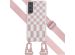 Selencia ﻿Coque design en silicone avec cordon amovible Samsung Galaxy S21 - Irregular Check Sand Pink