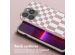 Selencia ﻿Coque design en silicone avec cordon amovible iPhone 13 Pro - Irregular Check Sand Pink