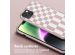 Selencia ﻿Coque design en silicone avec cordon amovible iPhone 14 Plus - Irregular Check Sand Pink