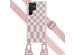 Selencia ﻿Coque design en silicone avec cordon amovible Samsung Galaxy S22 Ultra - Irregular Check Sand Pink