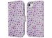 imoshion ﻿Étui de téléphone portefeuille Design iPhone SE (2022 / 2020) / 8 / 7 / 6(s) - Purple Flowers