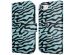 imoshion ﻿Étui de téléphone portefeuille Design iPhone SE (2022 / 2020) / 8 / 7 / 6(s) - Black Blue Stripes