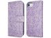 imoshion ﻿Étui de téléphone portefeuille Design iPhone SE (2022 / 2020) / 8 / 7 / 6(s) - Purple White Flowers