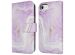 imoshion ﻿Étui de téléphone portefeuille Design iPhone SE (2022 / 2020) / 8 / 7 / 6(s) - Purple Marble