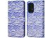 imoshion ﻿Étui de téléphone portefeuille Design Samsung Galaxy A53 - White Blue Stripes