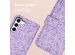 imoshion ﻿Étui de téléphone portefeuille Design Samsung Galaxy S22 - Purple White Flowers