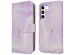 imoshion ﻿Étui de téléphone portefeuille Design Samsung Galaxy S22 - Purple Marble