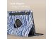 iMoshion Coque tablette Design rotatif à 360° Samsung Galaxy Tab S9 - White Blue Stripes