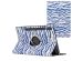 imoshion Coque tablette Design rotatif à 360° Samsung Galaxy Tab S9 Plus - White Blue Stripes