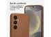 Accezz Coque arrière en cuir avec MagSafe Samsung Galaxy S24 - Sienna Brown