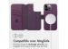 Accezz Étui de téléphone portefeuille en cuir 2-en-1 avec MagSafe iPhone 15 Pro Max - Heath Purple