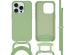 imoshion Coque de couleur avec cordon amovible iPhone 15 Pro - Vert