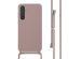 iMoshion Coque en silicone avec cordon Samsung Galaxy A35 - Sand Pink