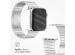 Selencia Bracelet à maillons en acier inoxydable Apple Watch Series 1-9 / SE - 38/40/41 mm / Series 10 - 42 mm - Argent