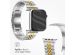 Selencia Bracelet Metallique Jubilee pour l'Apple Watch Series 1-9 / SE - 38/40/41 mm / Series 10 - 42 mm - Argent et Dorée