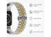 Selencia Bracelet Metallique Jubilee pour l'Apple Watch Series 1-9 / SE - 38/40/41 mm - Argent et Dorée