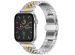 Selencia Bracelet Metallique Jubilee pour l'Apple Watch Series 1-9 / SE - 38/40/41 mm / Series 10 - 42 mm - Argent et Dorée