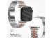 Selencia Bracelet Metallique Jubilee pour l'Apple Watch Series 1-9 / SE - 38/40/41 mm / Series 10 - 42 mm - Argent et Rose Dorée