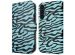 iMoshion Étui de téléphone portefeuille Design Samsung Galaxy A35 - Black Blue Stripes