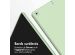 Accezz Étui de téléphone portefeuille Smart Silicone iPad 9 (2021) 10.2 / iPad 8 (2020) 10.2 / iPad 7 (2019) 10.2 - Vert clair