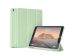 Accezz Étui de téléphone portefeuille Smart Silicone iPad 9 (2021) 10.2 / iPad 8 (2020) 10.2 / iPad 7 (2019) 10.2 - Vert clair