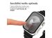 imoshion Coque rigide à couverture complète pour Apple Watch Series 4 / 5 / 6 / SE - 40 mm - Starlight