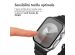 imoshion Coque rigide brillante à couverture complète pour Apple Watch Series 4 / 5 / 6 / SE - 40 mm - Argent