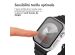 imoshion Coque rigide brillante à couverture complète pour Apple Watch Series 4 / 5 / 6 / SE - 40 mm - Transparent