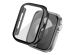 imoshion Coque rigide brillante à couverture complète pour Apple Watch Series 4 / 5 / 6 / SE - 44 mm - Noir