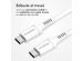 iMoshion Câble tressé magnétique - USB-C vers USB-C - 1 mètre - Blanc