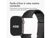 Accezz Bracelet en acier Titane mat pour l'Apple Watch Series 1-9 / SE - 38/40/41 mm - Noir