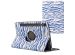 imoshion Coque tablette Design rotatif à 360° Samsung Galaxy Tab S9 FE - White Blue Stripes