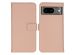 Selencia Étui de téléphone portefeuille en cuir véritable Google Pixel 8 - Dusty Pink