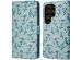 imoshion Étui de téléphone portefeuille Design Samsung Galaxy S24 Ultra - Blue Flowers