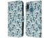 imoshion Étui de téléphone portefeuille Design Samsung Galaxy A40 - Bleu Flowers