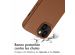 Accezz Coque arrière en cuir avec MagSafe iPhone 13 - Sienna Brown