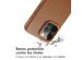 Accezz Coque arrière en cuir avec MagSafe iPhone 15 Pro - Sienna Brown