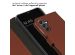 Selencia Étui de téléphone portefeuille en cuir véritable Samsung Galaxy A25 - Brun foncé