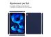 Accezz Coque Liquid Silicone avec porte-stylet iPad Air 11 pouces (2024) M2 / Air 5 (2022) / Air 4 (2020) - Bleu foncé