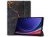 imoshion Coque tablette Design Trifold Samsung Galaxy Tab S9 Plus - Black Marble