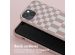 Selencia ﻿Coque design en silicone avec cordon amovible iPhone 15 - Irregular Check Sand Pink