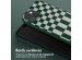 Selencia ﻿Coque design en silicone avec cordon amovible iPhone 15 Plus - Irregular Check Green