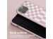 Selencia ﻿Coque design en silicone avec cordon amovible iPhone 15 Pro Max - Irregular Check Sand Pink